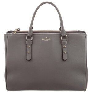 KATE SPADE MULBERRY STREET LEIGHANN TOTE IN GREY LEATHER